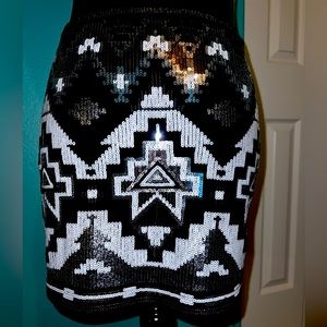 Express sequin skirt
